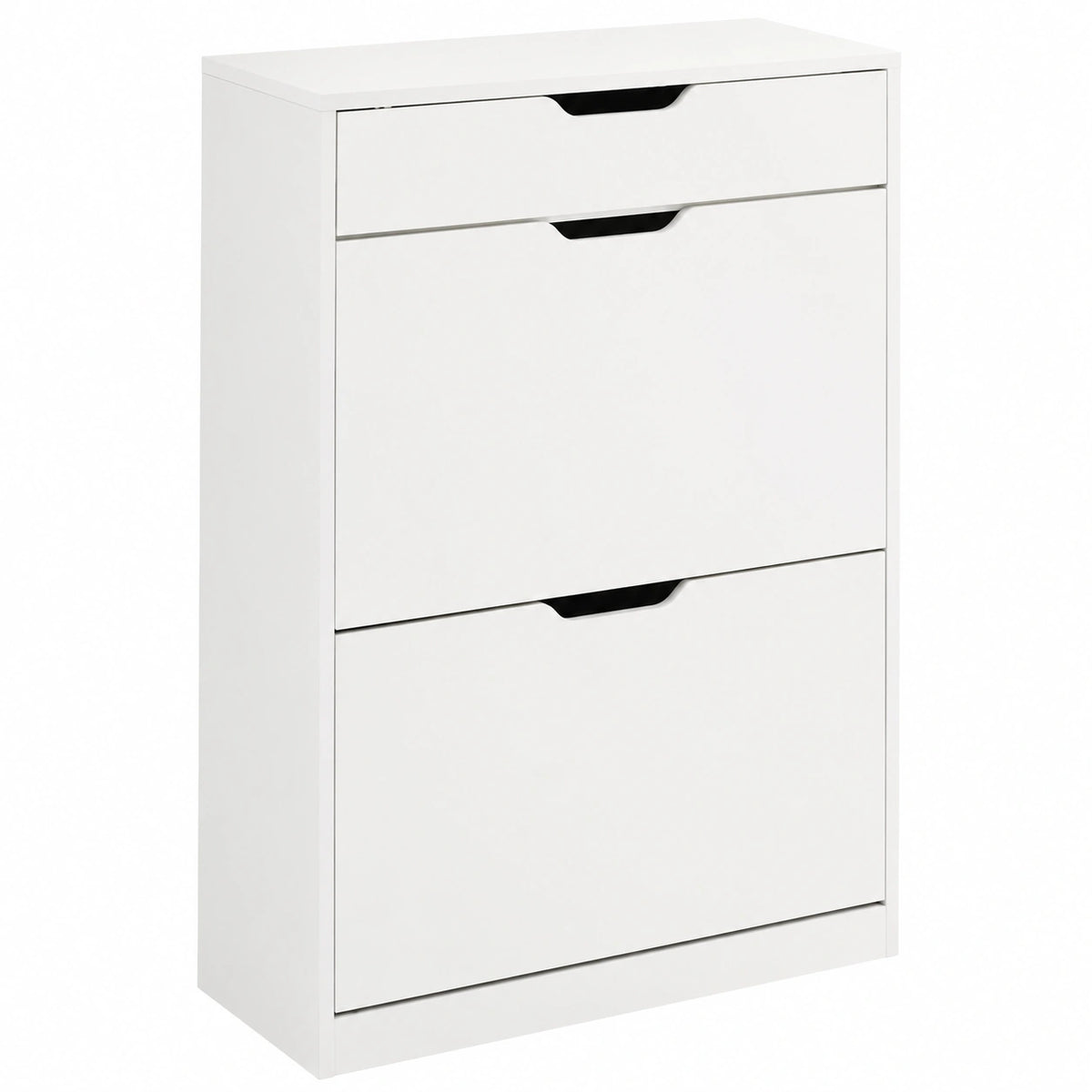 Armario Zapatero SoBuy con Cajón, 60 cm de Ancho, Diseño Moderno para Espacios Reducidos, Fácil Montaje - Blanco