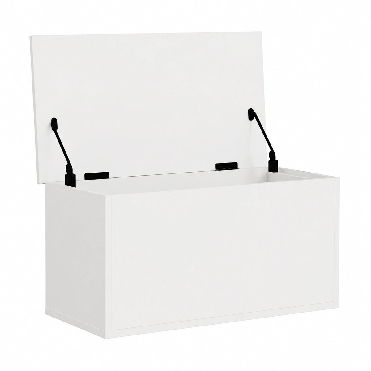 Cajón de Almacenamiento Infantil de Madera, Banco de Juguetes con Tapa, Blanco 60x35x39 cm
