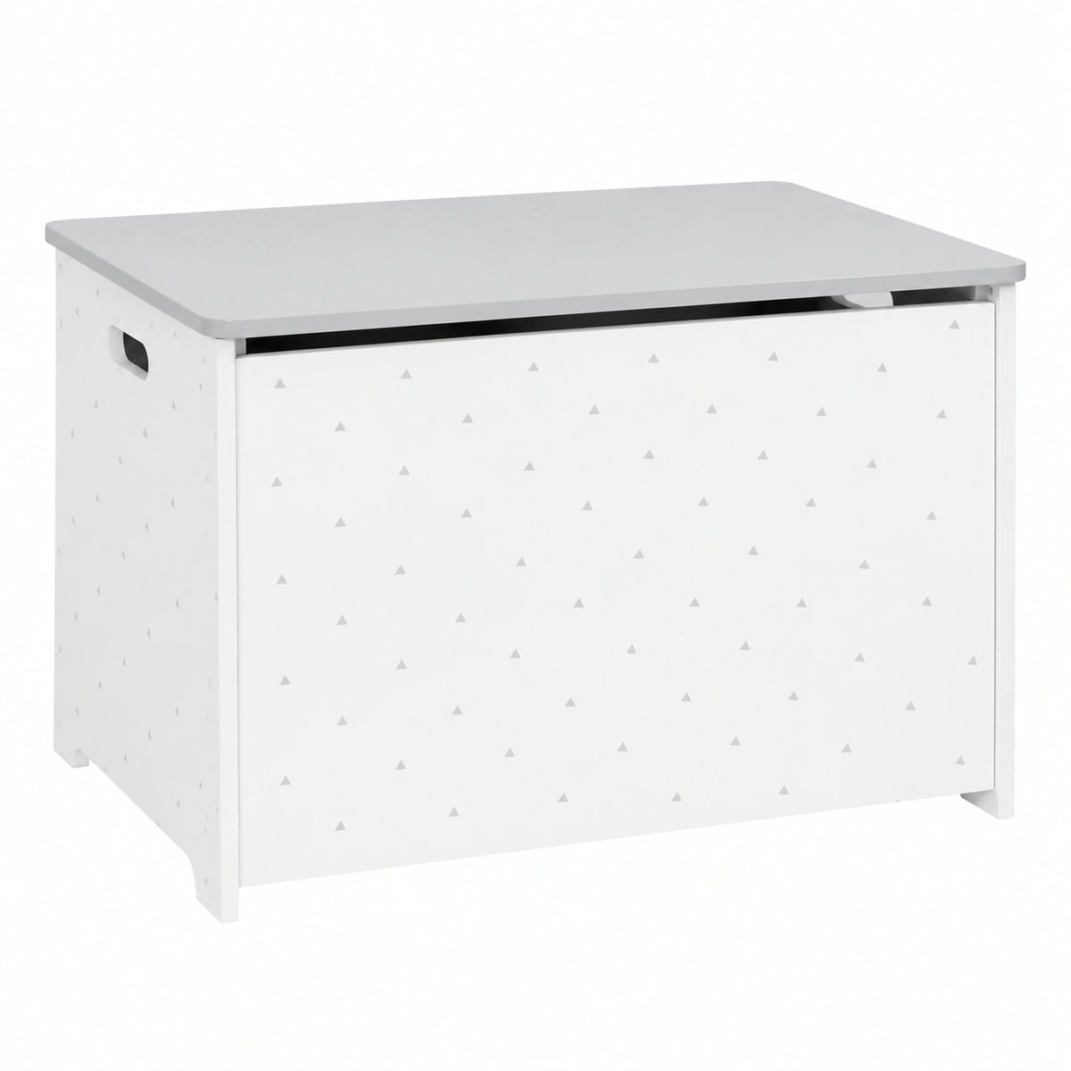 Cofre organizador para juguetes infantiles blanco y gris 58x37,5x38cm