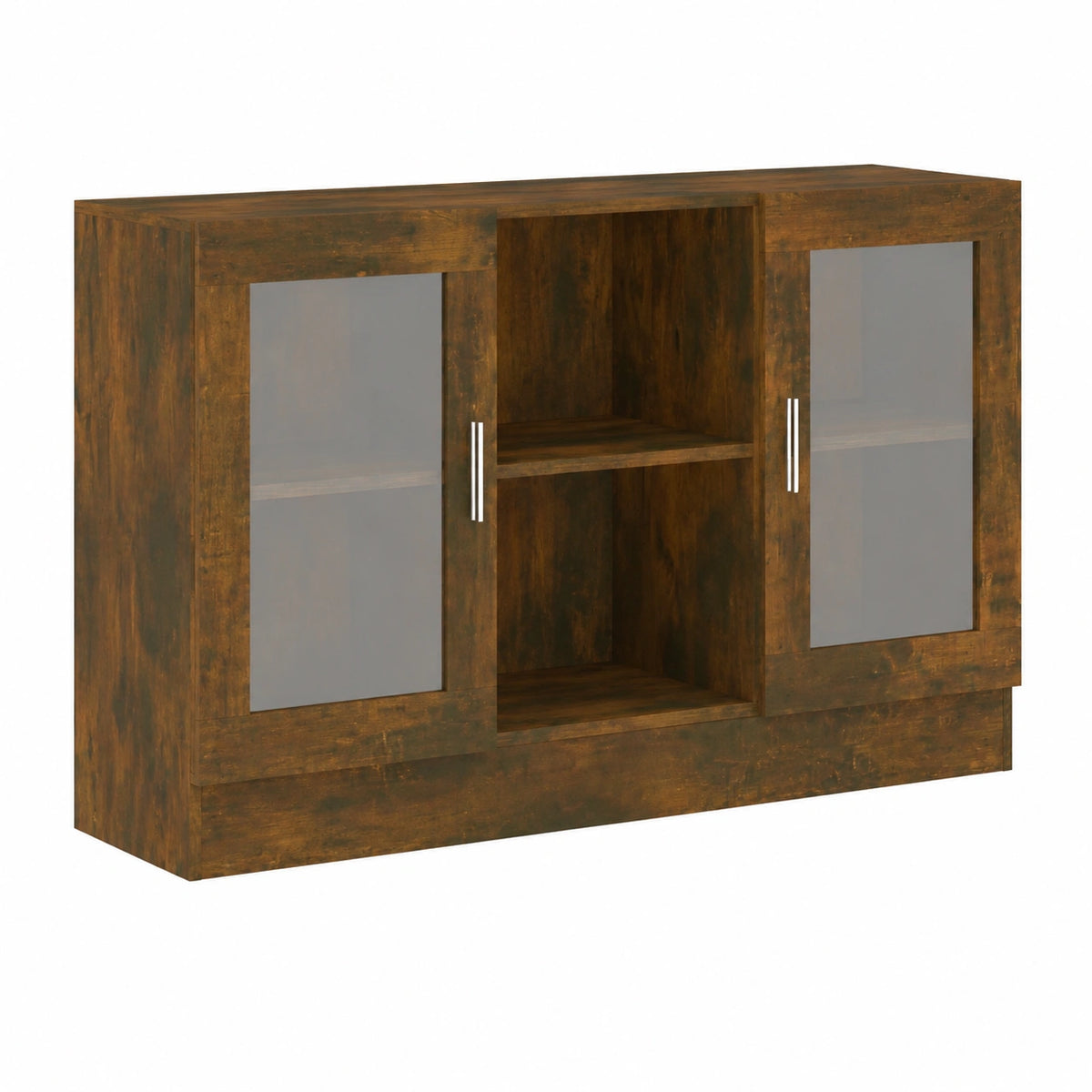 Vitrina de Madera Multicapa en Roble Ahumado 120x30,5x70 cm