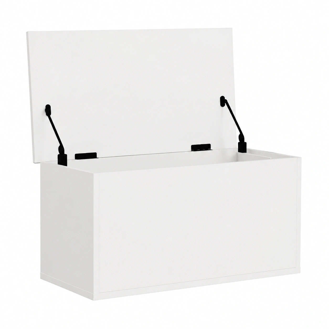 Cajón de Almacenamiento Infantil de Madera, Banco de Juguetes con Tapa, Blanco 60x35x39 cm