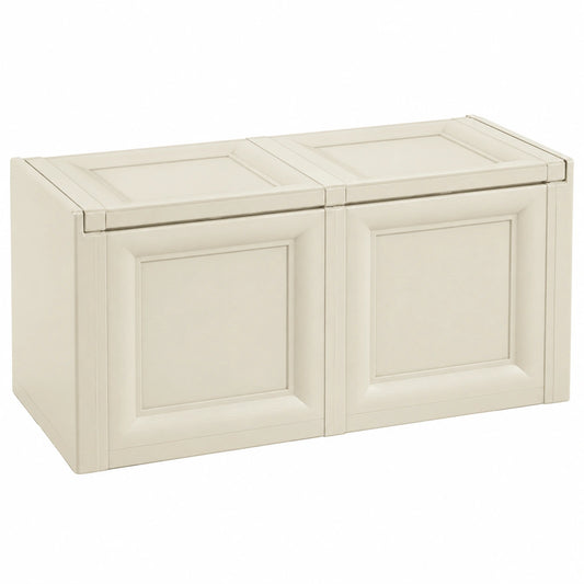 Baúl de Almacenamiento Modular Crema 86x40x42 cm Resina