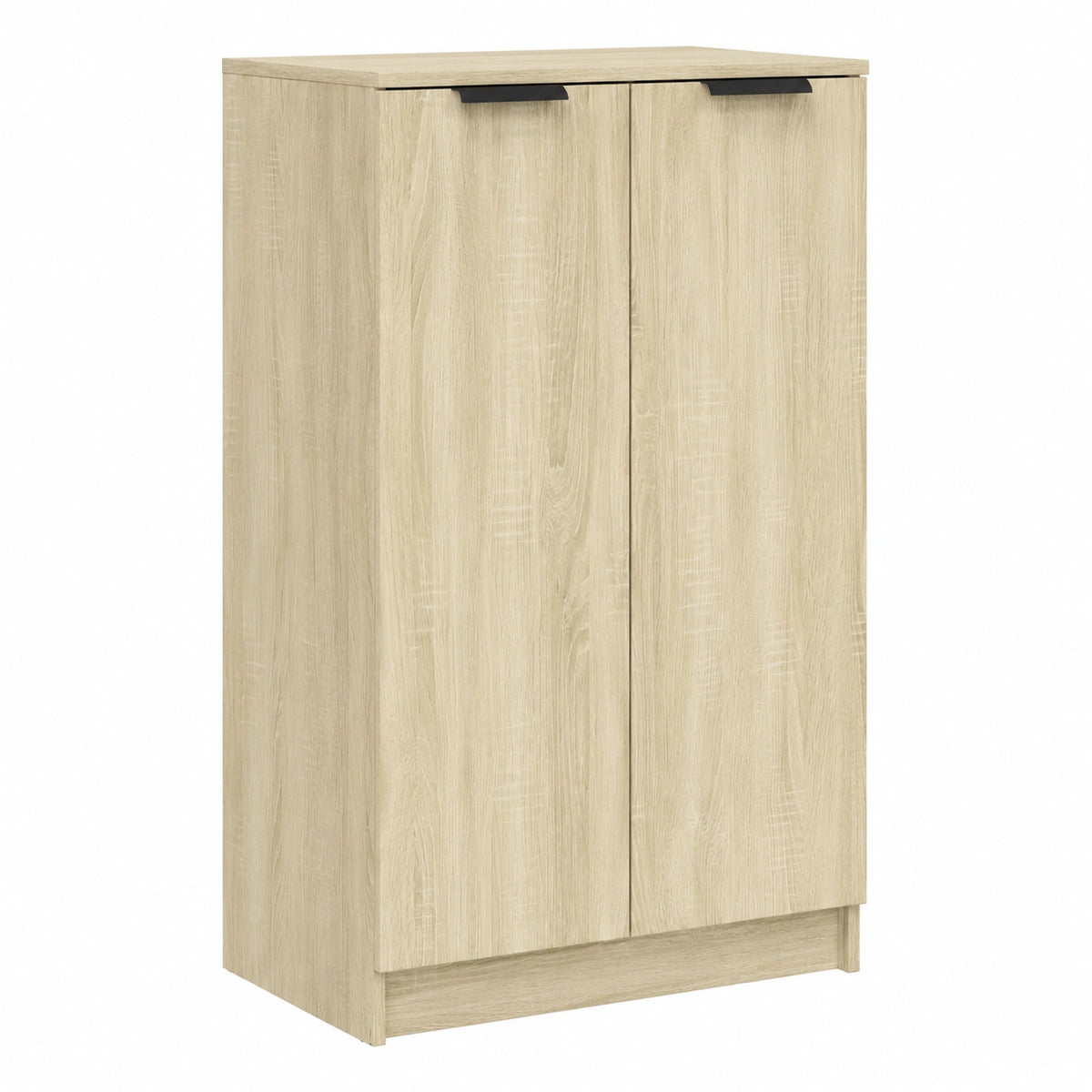 Armario Zapatero de Madera Roble con Puertas y Estantes para Pasillo