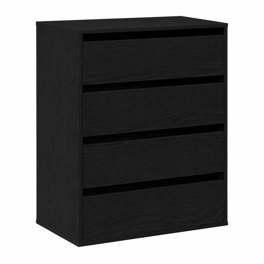 Cómoda Modernista Negra de Madera 60x41x76 cm para Dormitorio