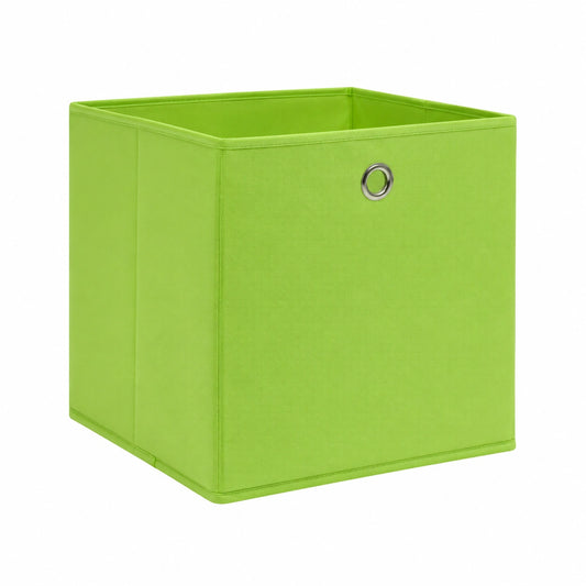 Cajas de Almacenamiento de Tela Verdes 10 Unidades 32x32x32 cm