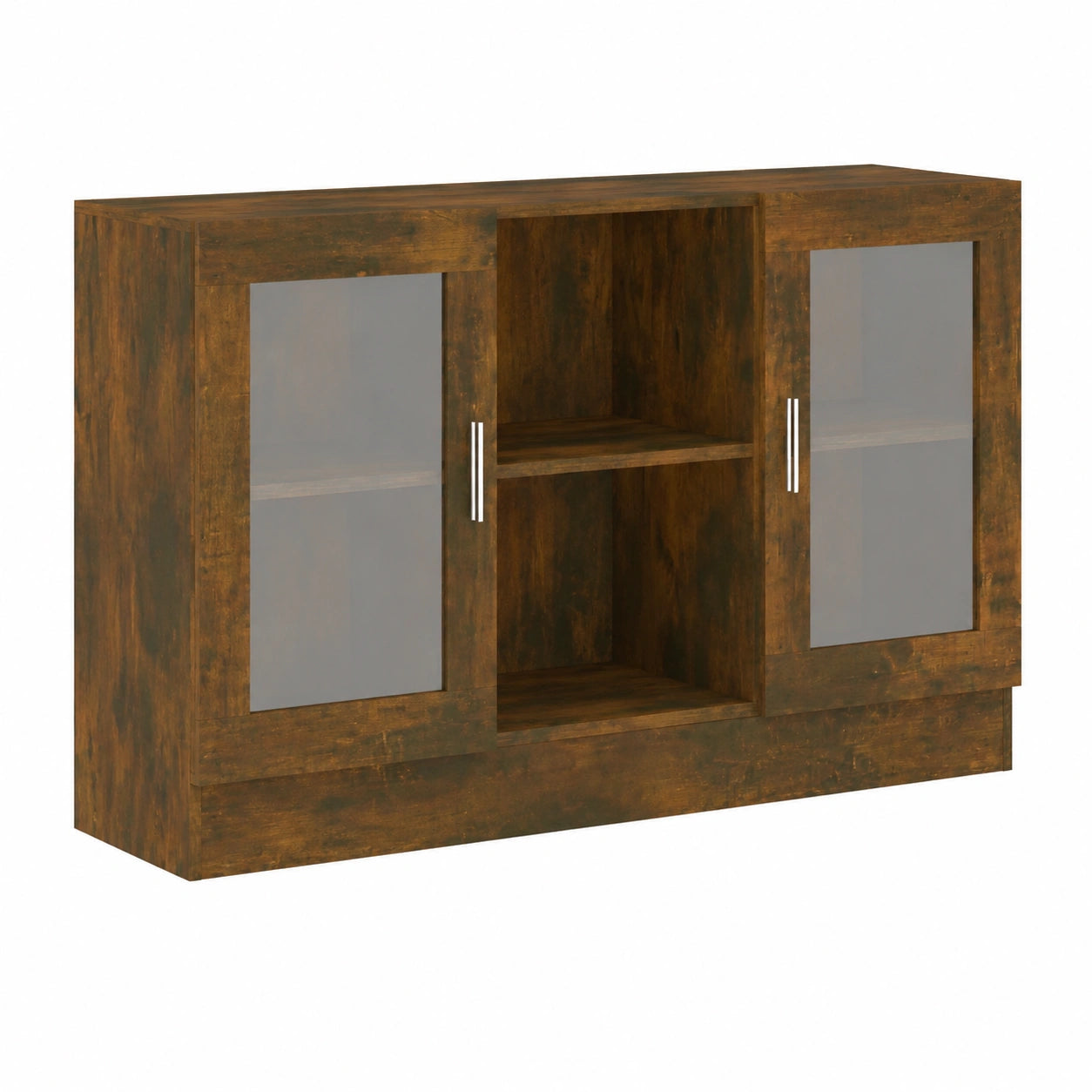 Vitrina de Madera Multicapa en Roble Ahumado 120x30,5x70 cm