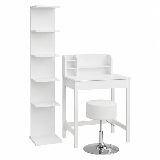 Tocador Vicco Surrey Blanco 60 cm con Espejo LED y Muebles Compatibles